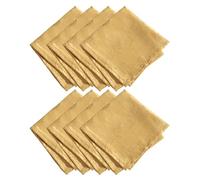 Elrene Home Fashions Elegant Woven Leaves Jacquard Damask Cloth Napkin Set, 17" x 17", Pack of 8, Gold