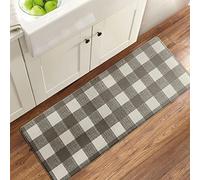 Elrene Home Fashions Farmhouse Living Rustic Comfort Anti-Fatigue Kitchen Mat, 18" x 48", Gray/White