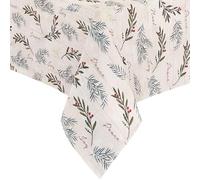 Elrene Home Fashions Holiday Tree Trimmings Wrinkle Resistant Fabric Tablecloth, Christmas, 52"X70", Oblong