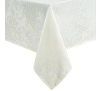 Elrene Home Fashions Jacquard Holiday Fabric Tablecloth, Polyester, Ivory, 102" x 60" (Rectangular)