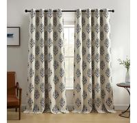 Elrene Home Fashions Navara Medallion Room Darkening Window Curtain Panel 52 x 84 Inches (1, Black