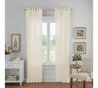 Elrene Home Fashions Single Panel Window Curtain Drape, Ivory, 52" x 95" (1