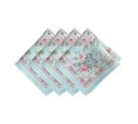 Elrene Home Fashions Spring Summer Vintage Floral Garden Cottage Cloth Dinner Napkins, Set of 4, 17"x17"