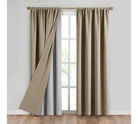 Elrene Home Fashions SunVeil Extra-Wide Thermal Blackout Curtain Liner with YarnLock Technology, Single Panel, Light Grey, 40 in x 80 in (1 Liner)