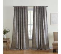 Elrene Home Fashions Vittoria Paisley Floral Printed Blackout Window Curtain Panel, 52"x84", Gray