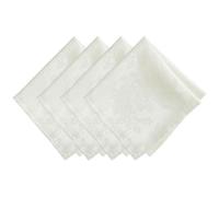 Elrene Jacquard Holiday Cloth Dinner Napkins, Polyester, Ivory, 17" x 17" (Set of 4)