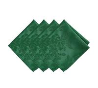 Elrene Jacquard Holiday Set of 4, Polyester, Green, 17" x 17" (Napkins)