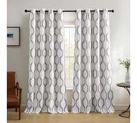 Elrene Single Panel Window Curtain Drape, Light Gray, 52" W x 84" L (Pack of 1)