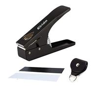 Elrido DIY Guitar Picks Punch Pick Maker to Make Your Endless Guitar Picks, With 2 Pick Strips Sheet and Leather Picks Holder - Guitar Picks Puncher Tool Kit Guitar Picks Cutter (Black)