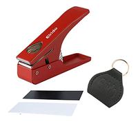 Elrido DIY Guitar Picks Punch Pick Maker to Make Your Endless Guitar Picks, With 2 Pick Strips Sheet and Leather Picks Holder - Guitar Picks Puncher Tool Kit Guitar Picks Cutter (Red)