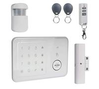 ELRO AG4000 Home Wireless Alarm System with GSM Module and App, Complete Alarm System with Control Panel, Motion Sensor, Window/Door Contact, Remote Control and RF Tags