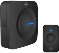 ELRO DB3000 Portable Receiver with Battery-Waterproof, 300m Range, 64 melodies-Black, DB3000B, Mit Batterien