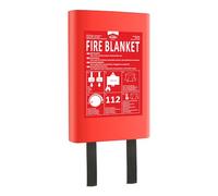 ELRO FB1812H Fire Blanket 1.8 m x 1.2 m - Also for Covering Persons - In Hard Plastic Box - Meets EU Standard EN1869