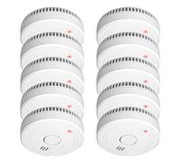 ELRO FS1801 Smoke Detector, 9 V, White, Pack of 10