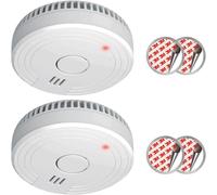 ELRO FS1805 Smoke Alarm Set - 2-Pack Magnetic Mount, 2x 9V, Photoelectric