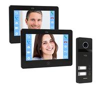 ELRO PRO PV40 Full HD Video-Türsprechanlage mit 2 Farbbildschirmen-Mit Voicemail-13 Klingeltöne-Modernes Design, 2 Familien
