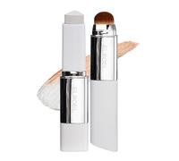 ELROEL Blanc Cover Cream Stick V White - Medium/Natural - Korean Color-Changing Foundation Stick with Volufiline - Medium to Full Coverage Dewy Finish Base Makeup - Dual-Ended with Detachable Brush
