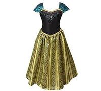 ELSA & ANNA Princess Costumes for Girls - Snow Queen Fancy Dress for Girls - Princess Dress Up - Girls Fancy Dress for Parties, Birthdays, Cosplay & Halloween - Fancy Dress Girls - 5-6 Yrs (FBA-ANNA1)