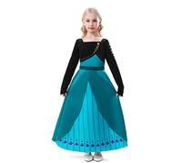 ELSA & ANNA Girls Princess Costumes - Snow Queen Fancy Party Dress - Princess Dress Up - Girls Fancy Dress for Parties, Birthdays, Cosplay & Halloween - 4-5 Years AN2105