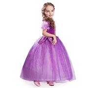 ELSA & ANNA Princess Costume for Girls - Snow Queen Fancy Dress - 5-6 Years (NW11-RAP)