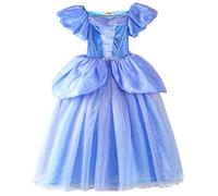 ELSA & ANNA Princess Costumes for Girls - Snow Queen Fancy Dress for Girls - Princess Dress Up - Girls Fancy Dress for Parties, Birthdays & Halloween - Fancy Dress Girls - 6-7 Years (FBA-CNDR2)