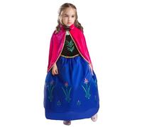 ELSA & ANNA Princess Costumes for Girls - Snow Queen Fancy Dress - Princess Dress Up for Parties, Birthdays, Cosplay & Halloween - 7-8 Years (ANNA2)