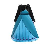 ELSA & ANNA Princess Costumes for Girls - Snow Queen Princess Dress Up - Girls Fancy Dress for Parties, Birthdays, Cosplay & Halloween - 6-7 Years (UK-SEP306)