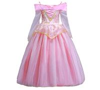 ELSA & ANNA Princess Costumes - Snow Queen Fancy Dress for Girls - Dress Up for Parties, Birthdays, Cosplay & Halloween - 5-6 Years SLP01