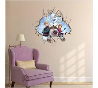Elsa Olaf Sven Hans Frozen Team The Ice Princess with Friends Bedroom Removable Mural Nursery Decal Decor Baby Art Wall Sticker Stickers Decoration Kids
