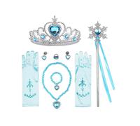 Elsa Princess Frozen Dress Up Accessory Crown Magic Wand Gloves Earring Necklace