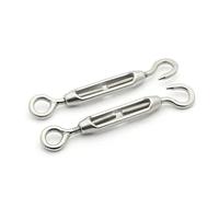 ELSAIL 1pcs 304 Stainless Steel Wire Rope Blue Bolt Turnbuckle Bolt Hook Screw Wire Rope Tensioning Tightener Tight Rope Connector Hardware Accessories (Color : O to C, Size : M4)