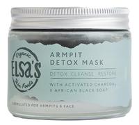 Elsa's Organic Skin Foods - Armpit Detox Mask - Activated Charcoal & African Black Soap - Clears Clogged Pores - Hydration & Moisture Boosting - Antipigmentation