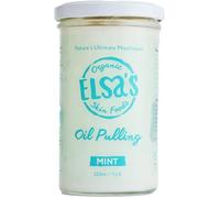 Elsa's Organic Skin Foods - Natural Coconut Oil Pulling Jar - Peppermint - Ayurvedic Blend - For Healthy Teeth & Gums - Helps with Fresh Breath & Teeth Whitening - Plastic Free