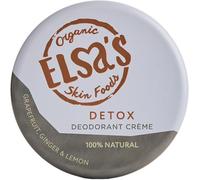 Elsa's Organic Skin Foods - Natural Deodorant Cream - Detox - Aluminum Free - Activated Charcoal & Bentonite Clay - Vegan - Plastic Free - Whole Body Deodorant