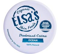 Elsa's Organic Skin Foods, Natural Deodorant Cream, Ocean, Aluminium Free, Works for Sensitive Skin, 24 Hours Protection, Whole Body Deodorant, 50g