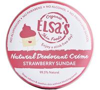 Elsa's Organic Skin Foods - Natural Deodorant Cream - Strawberry Sundae - Aluminum Free - Pre-teen/Teenagers - 24 Hours+ Protection - Plastic Free - Whole Body Deodorant