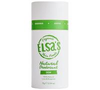 Elsa's Organic Skin Foods, Natural Deodorant Stick, Dew, Aluminium Free, No Sodium Bicarbonate, 100% Compostable, Plastic Free, Roll on Deodorant, 72g