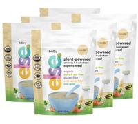 Else Nutrition Super Cereal For Babies 6 mo+, Made With Real Whole Plants for a Nutritionally Balanced meal, with gluten free carbs and plant protein (Vanilla, 6 Pack)