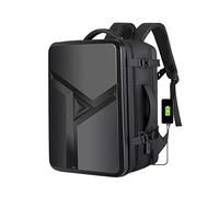 Elsegeod Anti Theft Hard Shell Backpack，Expandable International Travel Backpack Waterproof Computer Bag with USB Port & Wet bag，Large Business Backpack fit 15.6/16 Inch Laptop for Men Women，black