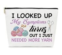 ELSGFHSU Gifts for Crocheters Knitter, Crochet Gifts Makeup Bag for Crochet Accessories, Yarn Bags for Crocheting On the Go, Knitting Cosmetic Pouch for Purse, Women Stuff, colorful