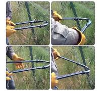 ELSHY Texas Fence Fixer,Fence Repair Tool, Iron Garden Fence Fixer Repair Tool Professional Strong Corrosion Resistance Anti Rust Barbed Wire Stretcher Tool, for Garden Fence-Deep Green||One Size