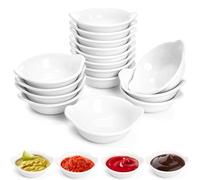 Elsjoy 16 Pack 2 Oz Ceramic Dip Bowls, Ceramic Pinch Bowls Mini Sauce Dipping Dishes, Small Dip Dishes Mini Prep Bowls for Soy Sauce, Ketchup, BBQ