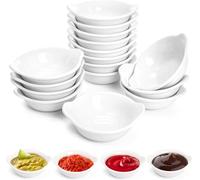 Elsjoy 16 Pack 2 Oz Ceramic Mini Dipping Dishes, Pinch Bowls for Soy Sauce, Ketchup, BBQ
