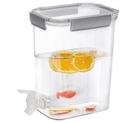 Elsjoy 4.5L Plastic Drink Dispenser with Spigot, 1.2 Gallon Beverage Dispenser Cold Drink Container for Iced Tea, Lemonade, Fridge, Bar, Party, Lock Lid