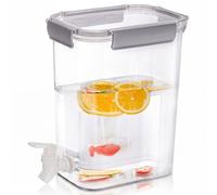 Elsjoy 4.5L Plastic Drink Dispenser with Spigot, 1.2 Gallon Beverage Dispenser Cold Drink Container for Iced Tea, Lemonade, Fridge, Bar, Party, Lock Lid