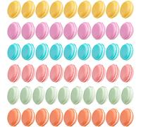 Elsjoy 54 Pack Mini Macaron Storage Boxes, Macaron Jewelry Storage Cases Cute Macaron Pill Boxes, Colorful Macaron Shaped Containers Trinket Boxes for Earring, Necklace, Pill, Travel