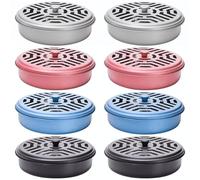 Elsjoy 8 Pack Mosquito Coil Holders, Stainless Steel Incense Coil Burner Portable Mosquito Incense Holder, Metal Mosquito Coil Burner for Home, Camping
