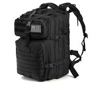 Elsjoy Black Military Tactical Backpack, 45L Large Army Assault Pack 3 Day Survival Rucksack, MOLLE Bug Out Bag for Men, Outdoor Hiking, Hunting