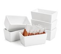 Elsjoy Set of 6 Ceramic Sugar Packet Holders, 5 Oz Porcelain Sugar Bowl Tea Bag Caddy, Sweetener Storage Container for Kitchen, Cafe, Restaurant