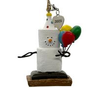 Elskandi S’More Birthday Ornaments for Christmas Tree, Desk, Shelf - Happy Birthday Ornaments 2025